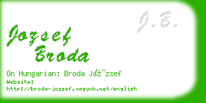 jozsef broda business card